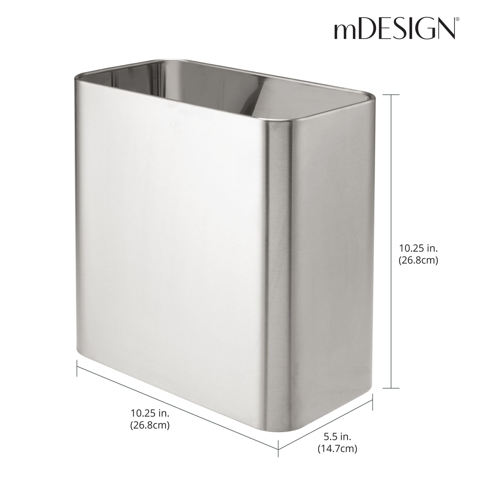 mDesign Mirri comparaison d'échelle montrant la taille compacte pour petits espaces