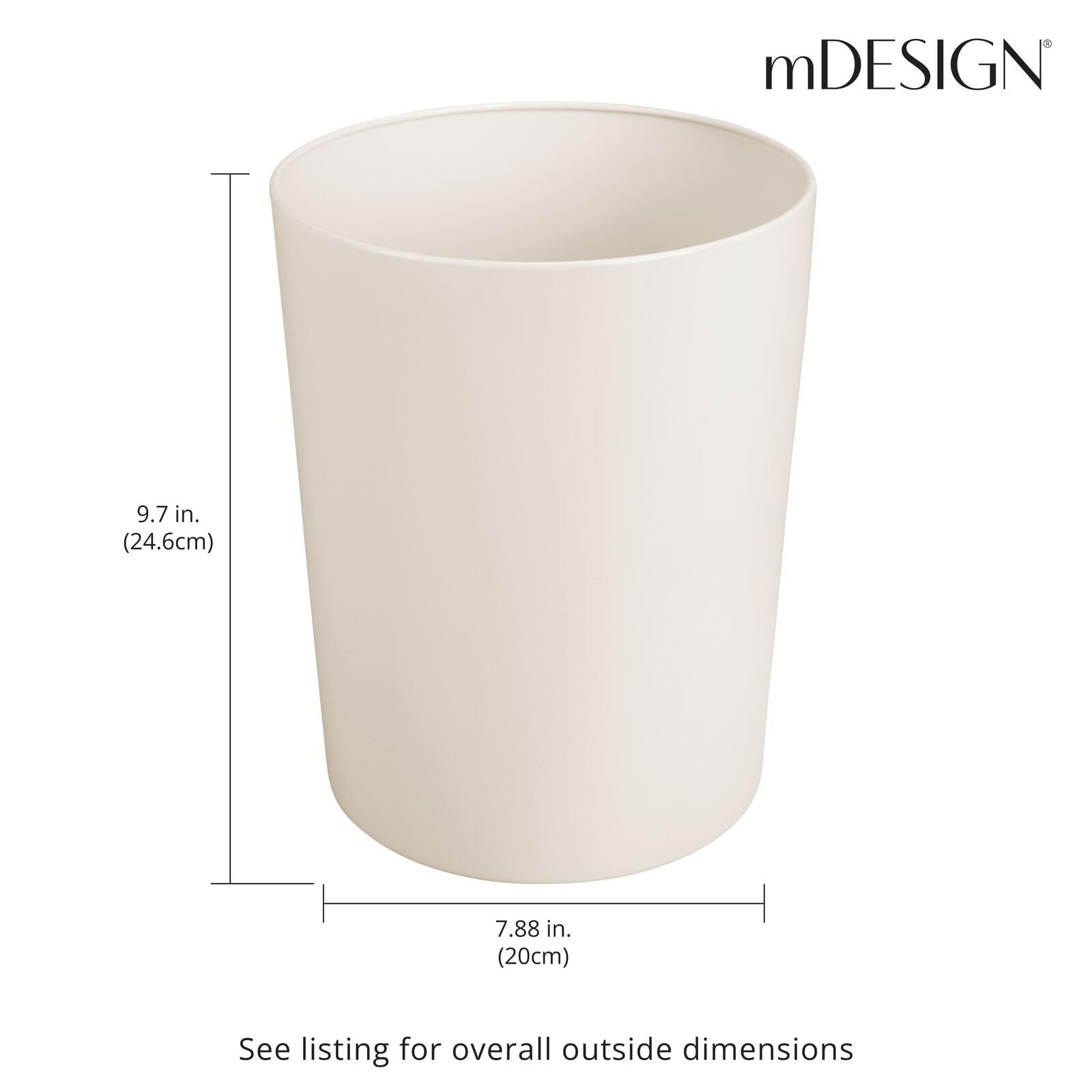 mDesign poubelle placée près lavabo apportant style fonctionnel
