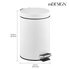 mDesign pédale ergonomique en métal, ouverture mains libres pratique