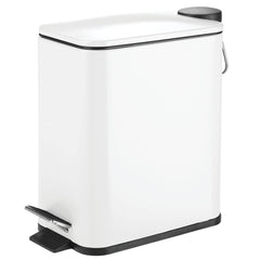 mDesign poubelle devant matte white, look épuré et gain d'espace