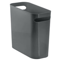 mDesign poubelle face avant gris charbon, aspect compact et esthétique