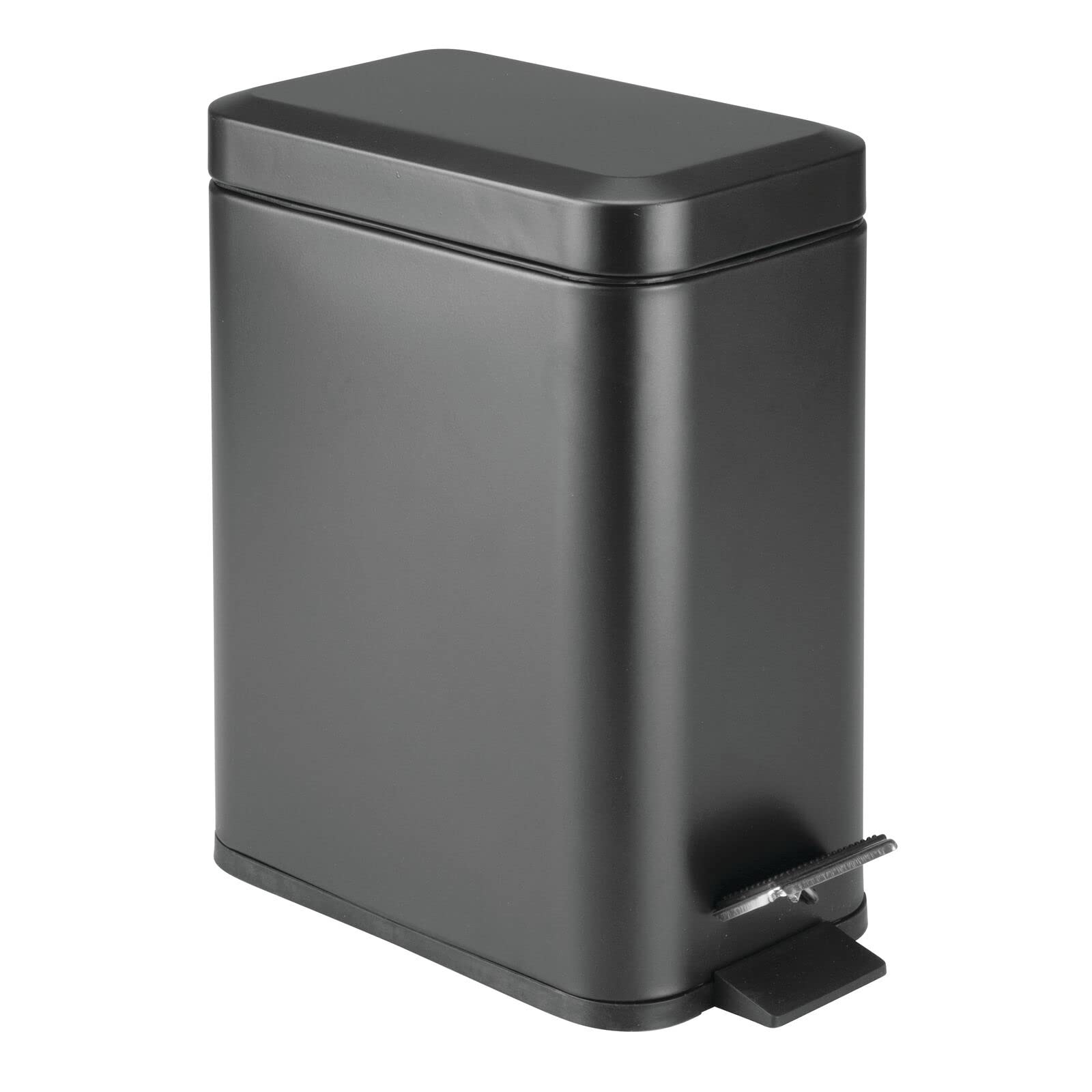 mDesign poubelle rectangulaire face avant, design compact et discret