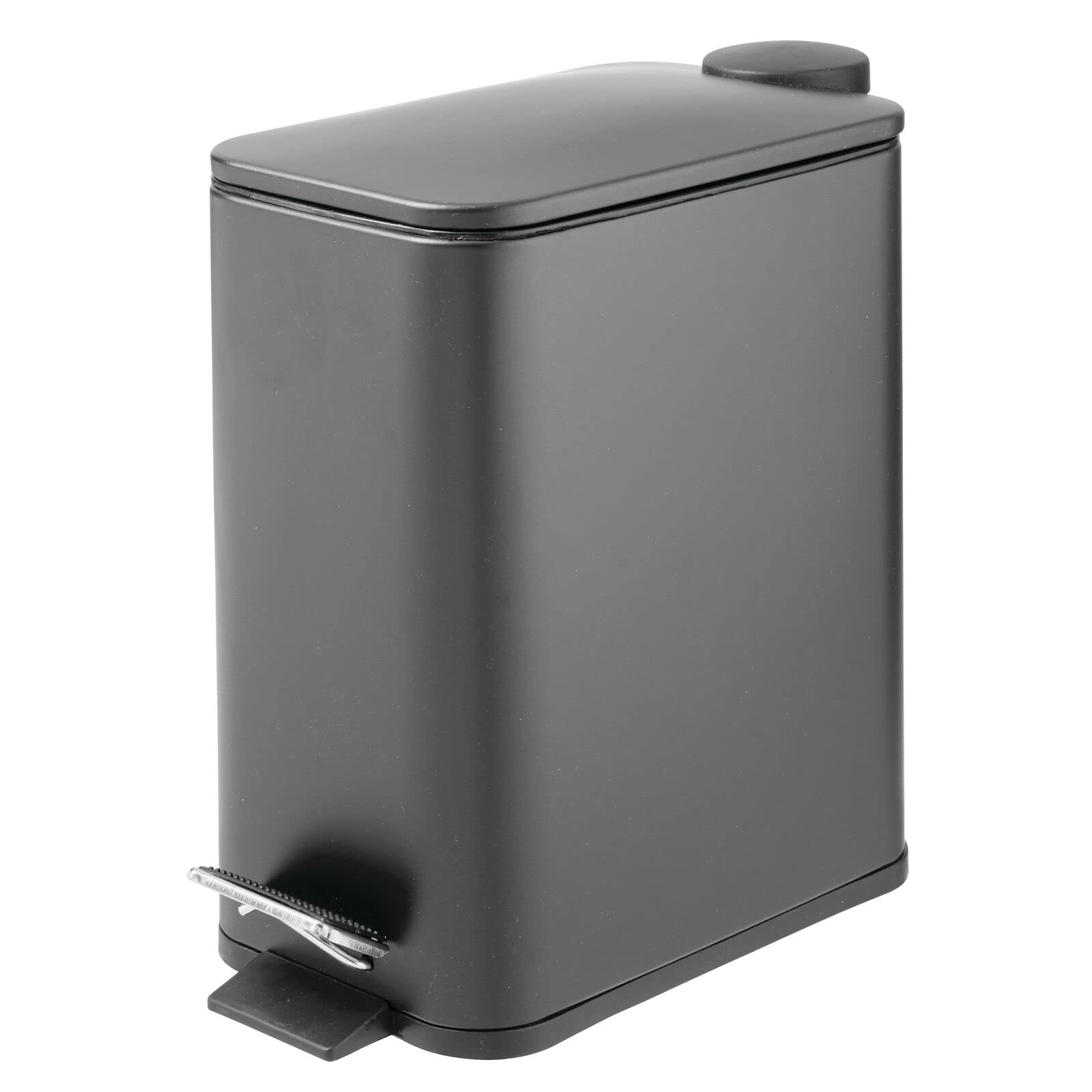 mDesign poubelle rectangulaire face avant, design compact et moderne