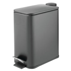 mDesign poubelle rectangulaire face avant, design compact et moderne