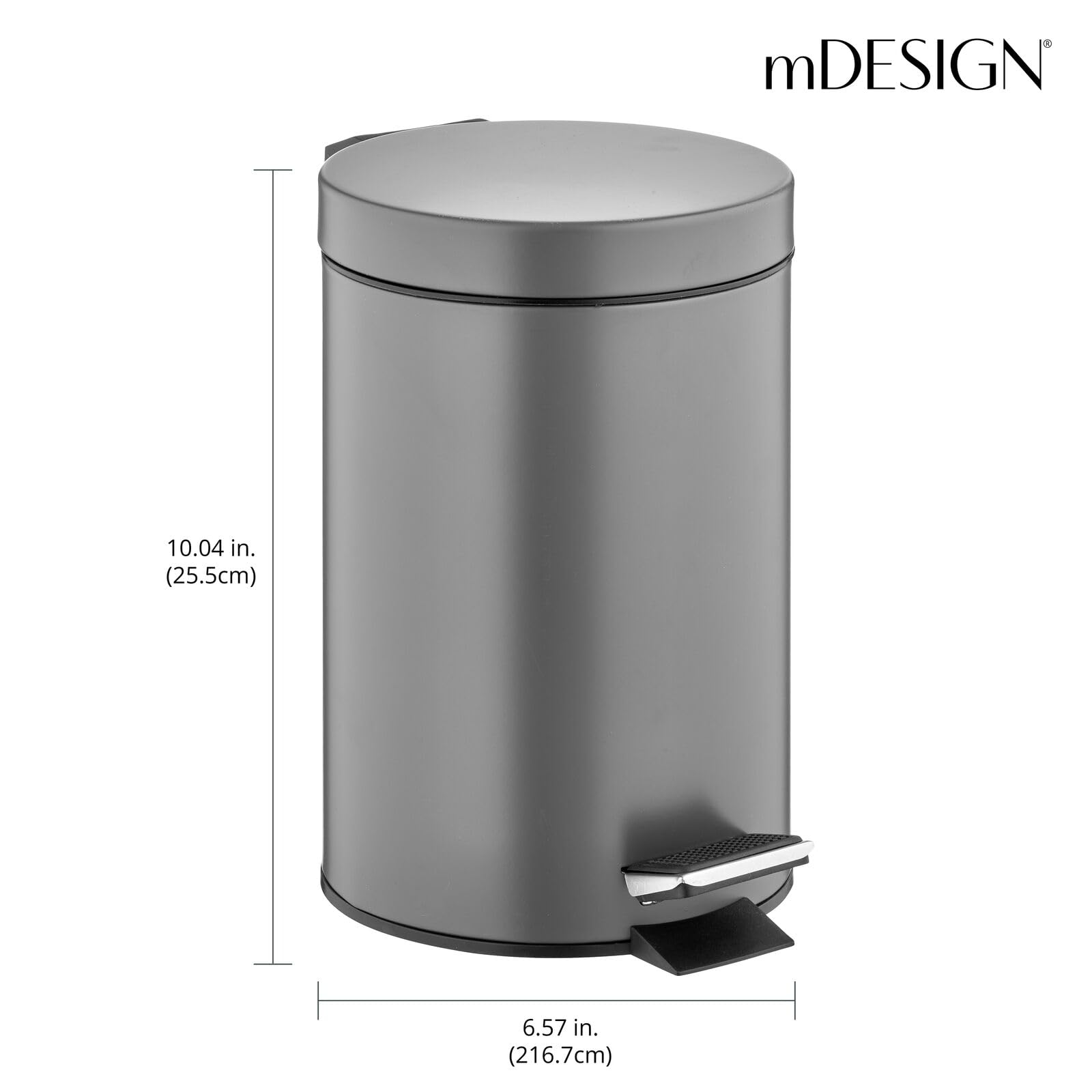 mDesign poubelle seau intérieur amovible avec poignée pour vidange facile