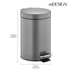 mDesign poubelle seau intérieur amovible avec poignée pour vidange facile