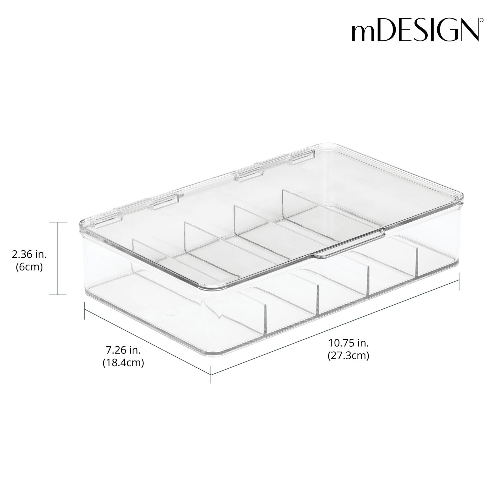 mDesign en usage sur une coiffeuse pour un accès rapide aux lunettes
