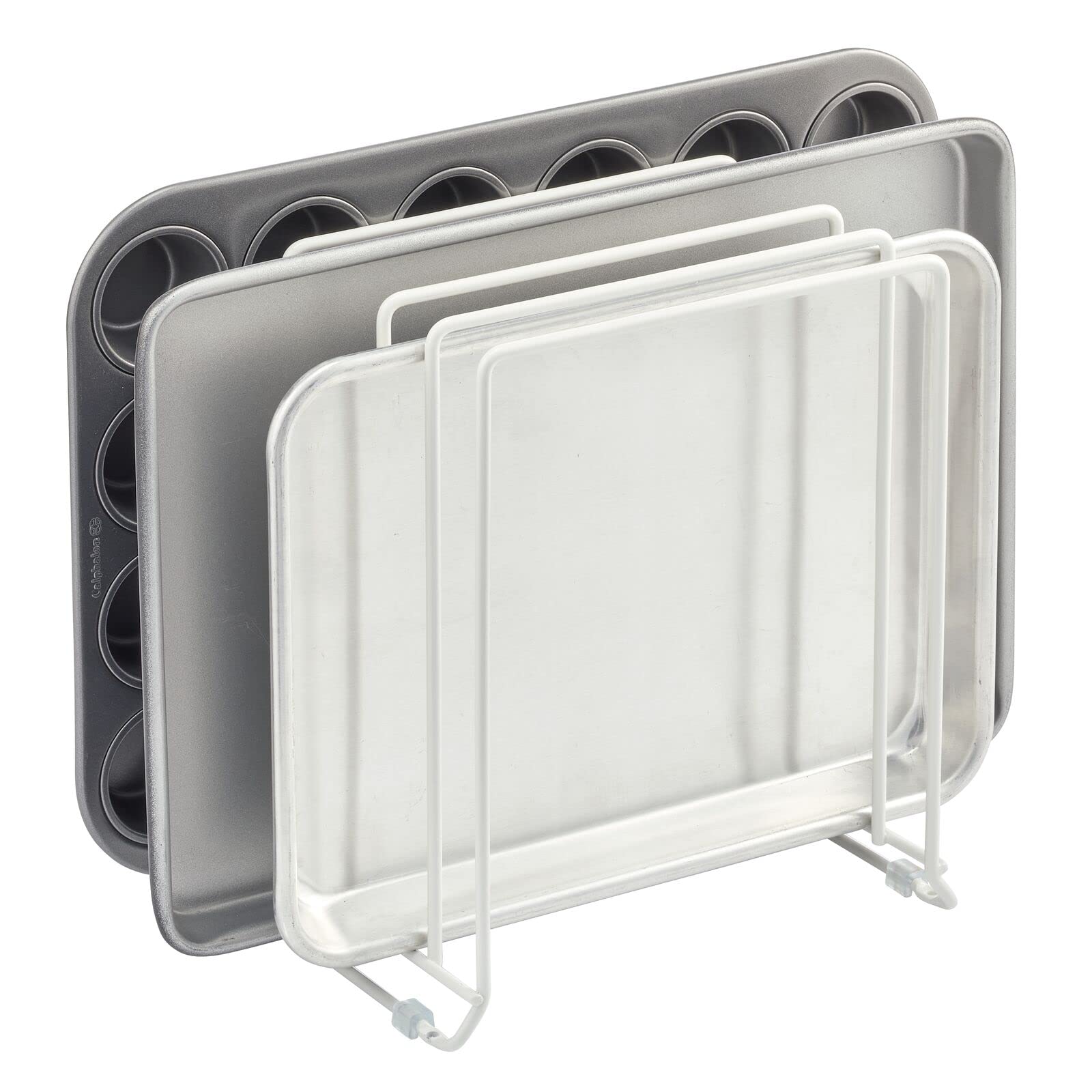 mDesign support devant emballage blanc montrant gain d'espace