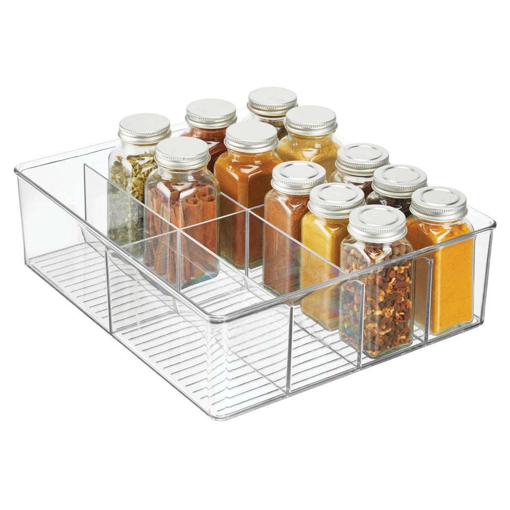 mDesign vue intérieure compartiments remplis pour tri instantané des condiments
