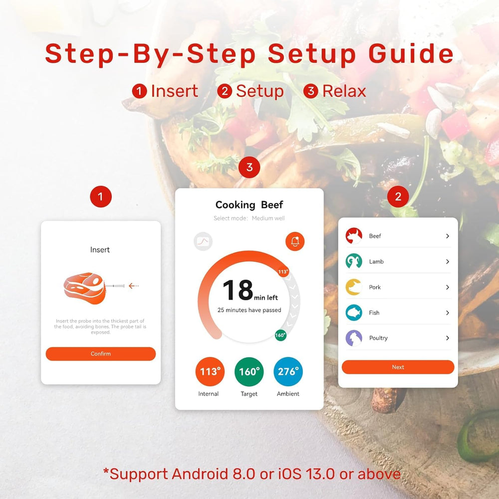 Meatmeet booster et sonde côte à côte montrant portée et stabilité Bluetooth