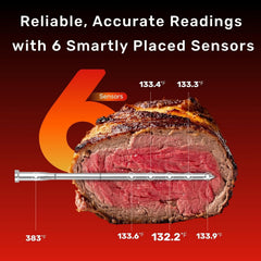 Meatmeet gros plan capteurs illustrant précision multi-capteur pour cuisson