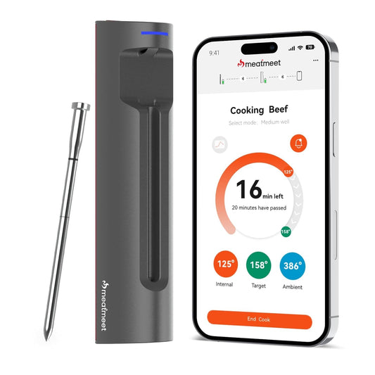 Meatmeet sonde face avant montrant construction robuste et précision