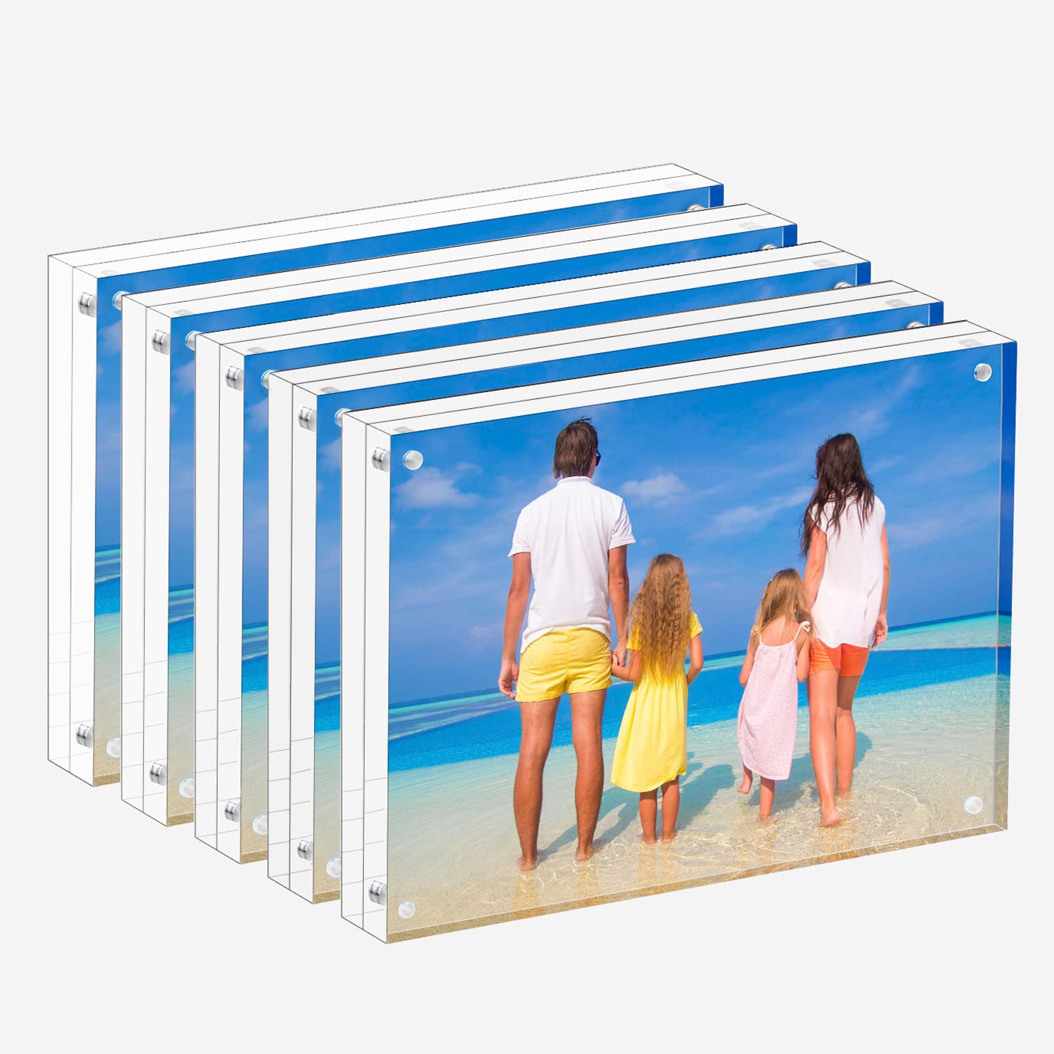 Meetu cadre photo face avant transparent mettant en valeur l'image