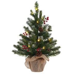MEETYAMOR sapin de table face, décor festif compact et visible