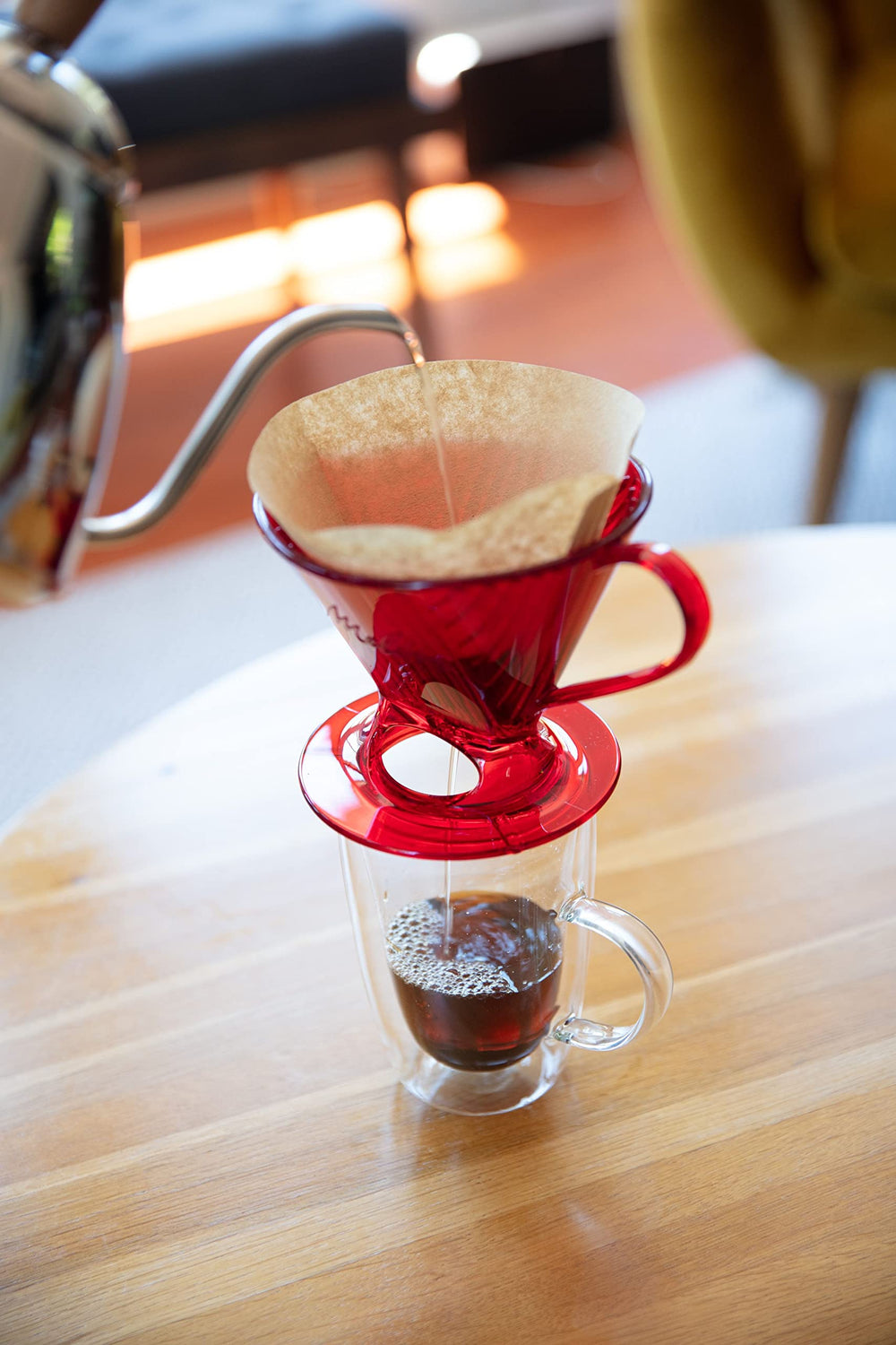 Melitta scène de cuisine montrant des filtres pour un café maison soigné