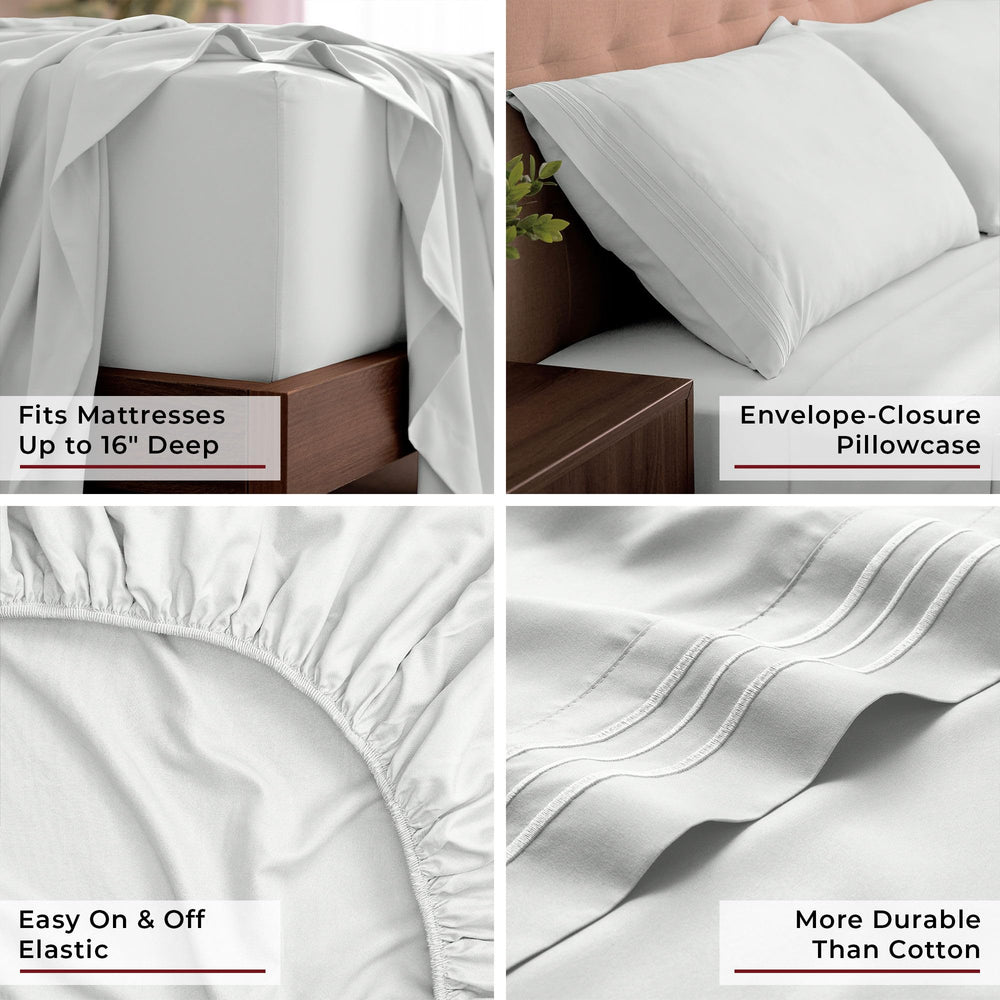 Mellanni taie d'oreiller 20x40 close-up montrant couture nette et confort durable