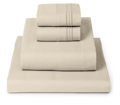 Mellanni packaging avant beige montrant la parure et la qualité