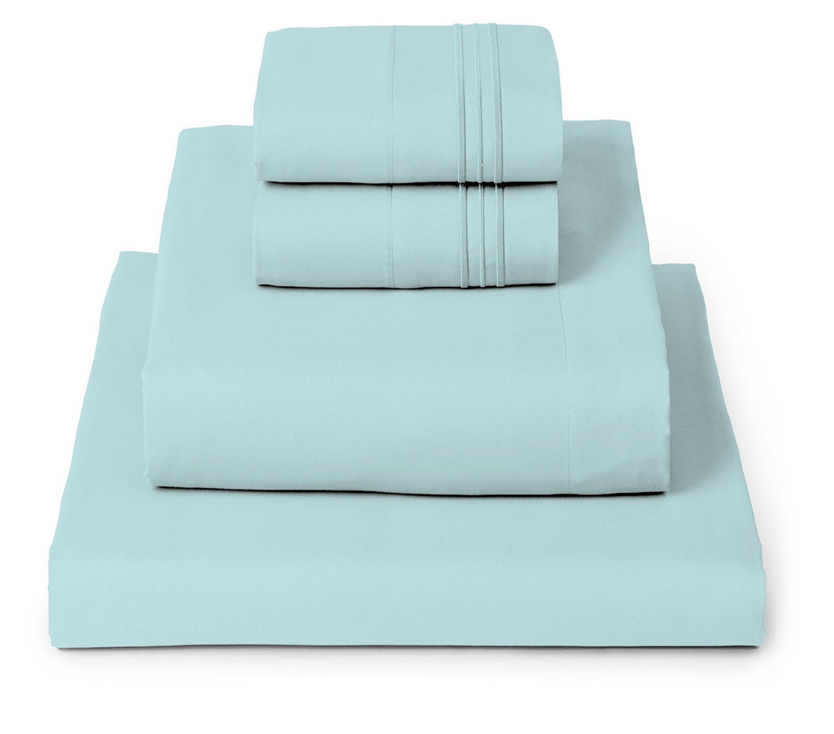 Mellanni parure face avant Aqua montrant couleur et finition, aspect invitant