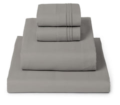 Mellanni parure King face montrant la couleur taupe et finition durable