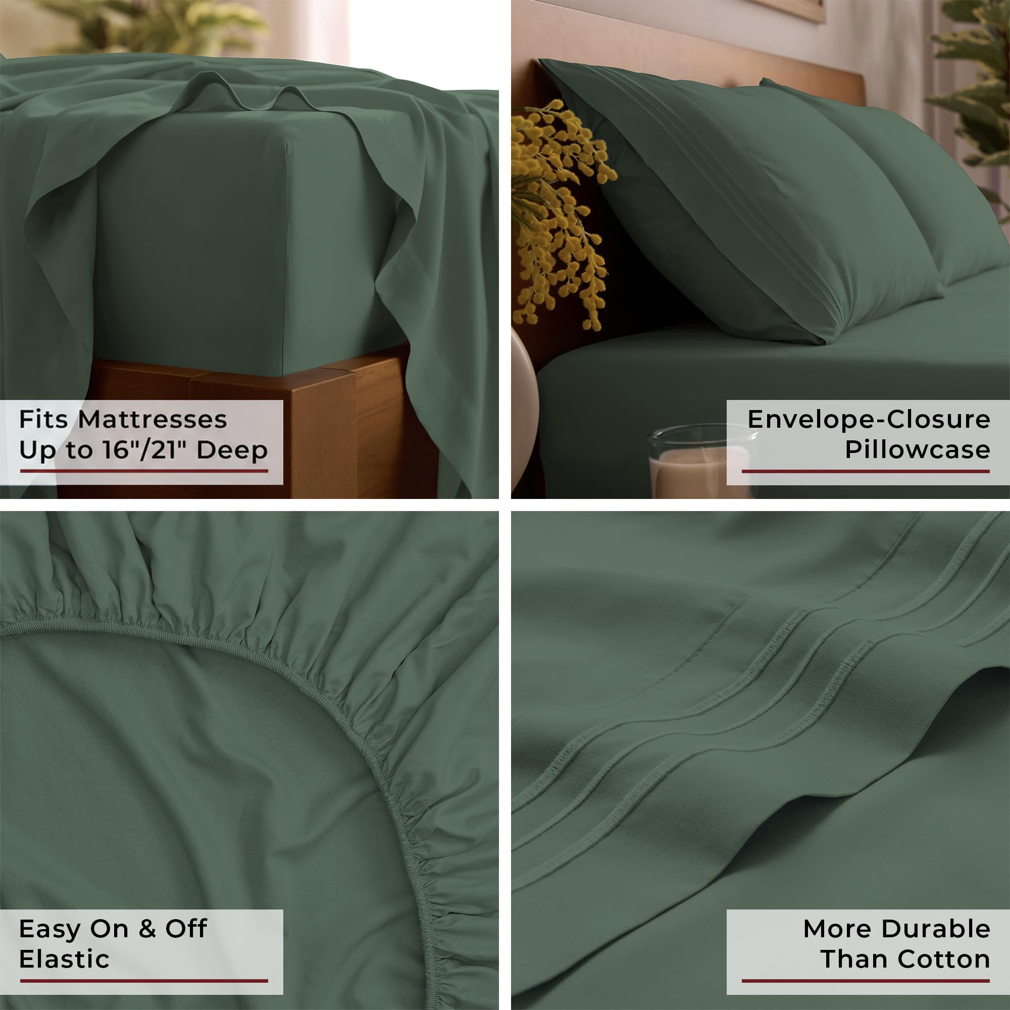 Mellanni détail élastique drap-housse maintien sécurisé du matelas