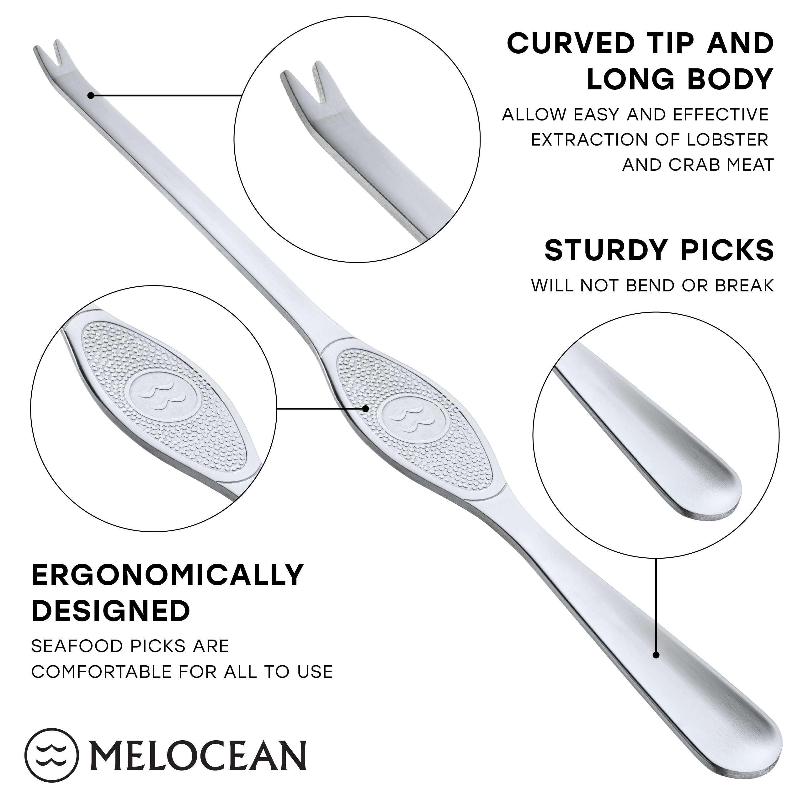 Melocean fourchettes inox tranchantes extrayant toute la chair sans gâchis