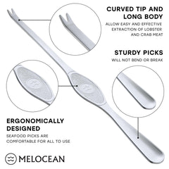 Melocean fourchettes inox tranchantes extrayant toute la chair sans gâchis
