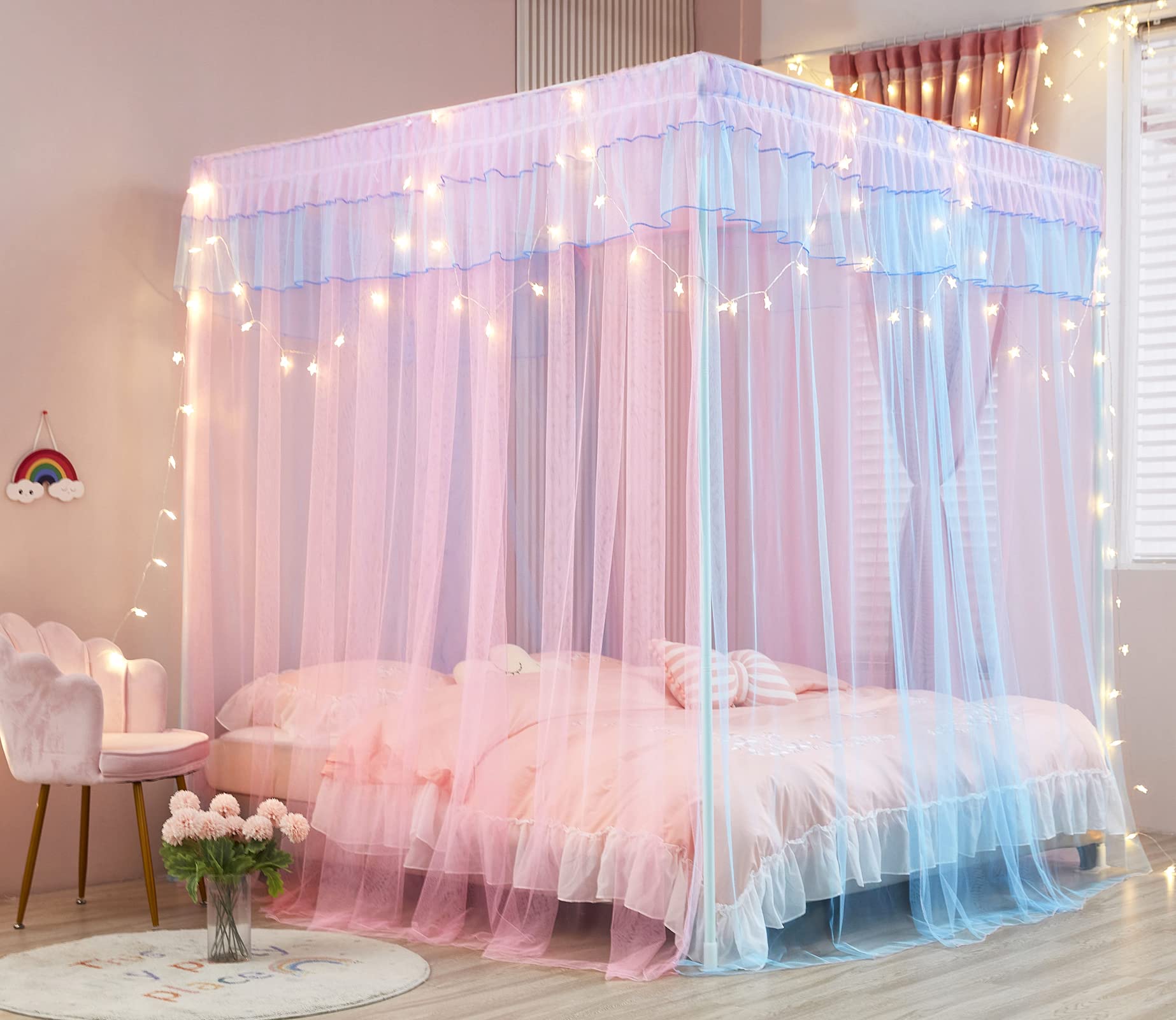 Mengersi gros plan tissu arc-en-ciel, couleurs vives pour chambre enfant