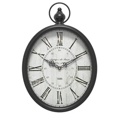 Menterry horloge murale ovale vue de face, ajoute du caractère à votre pièce