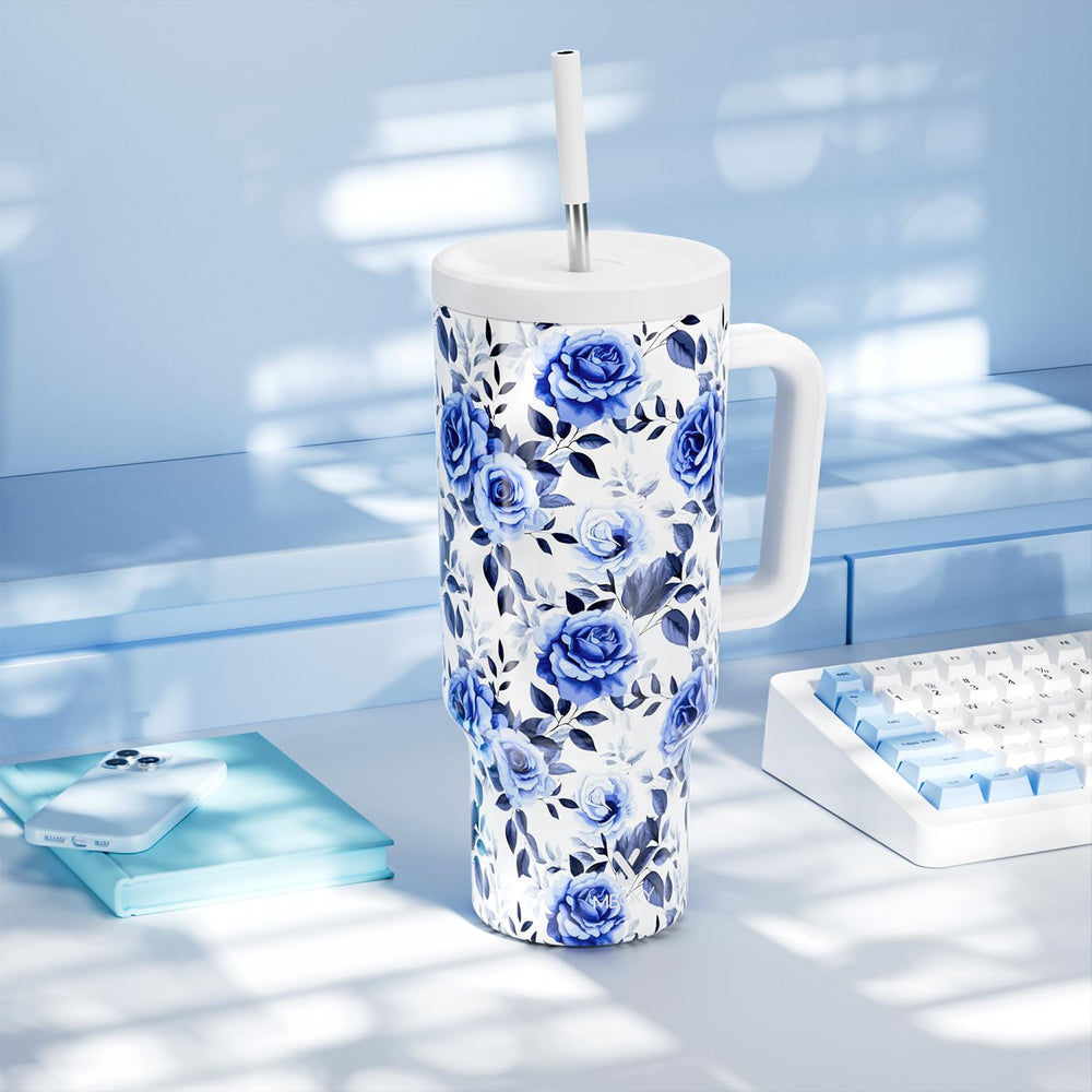 Meoky comparaison taille avec objets illustre grande capacité 40 oz