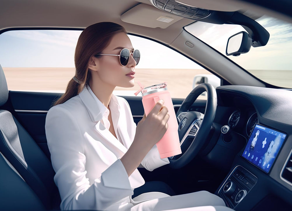 Meoky 32 oz tenu en main pour montrer l'échelle et l'ergonomie pratique