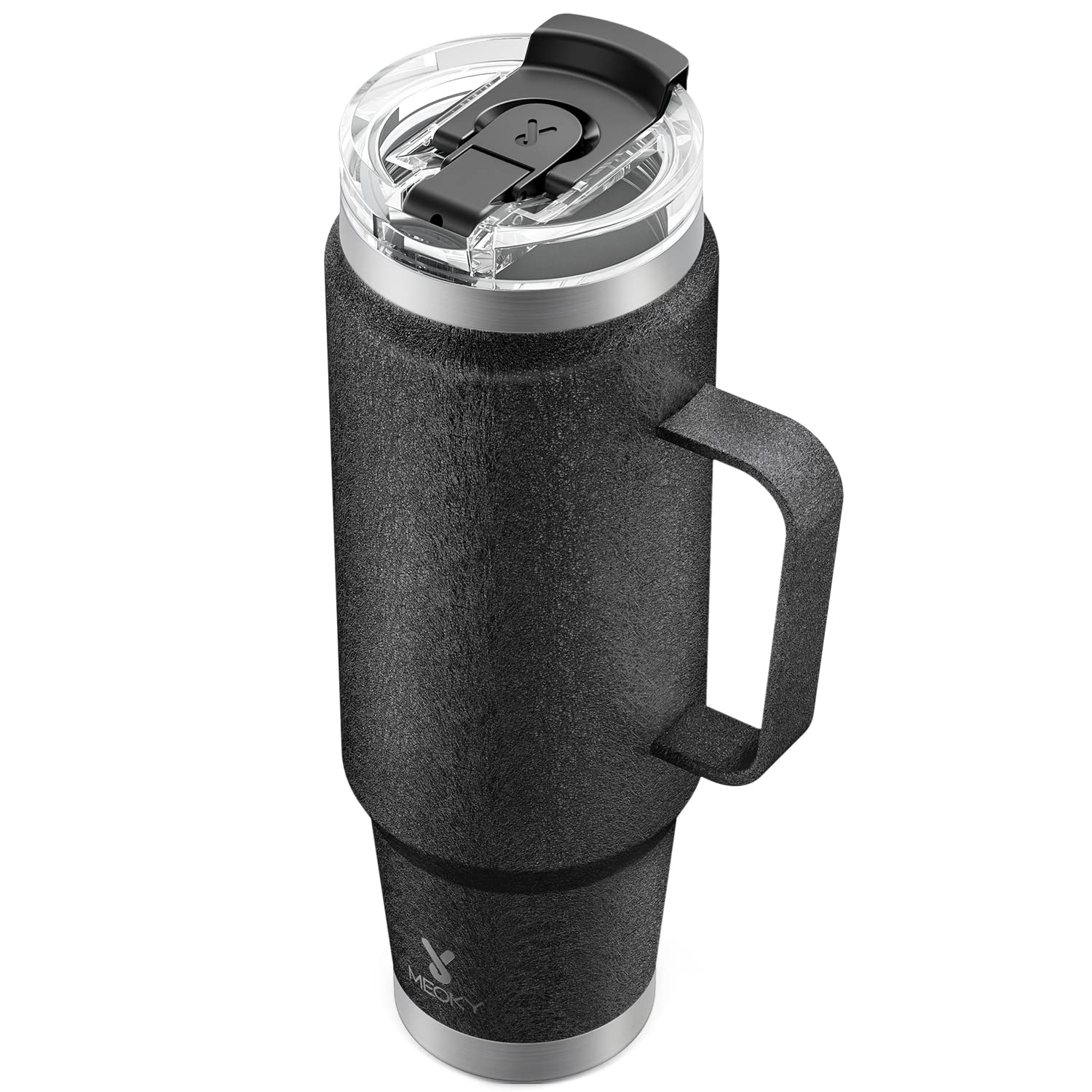 Meoky tumbler face avant montrant finition Night et capacité visible, pratique pour voyages