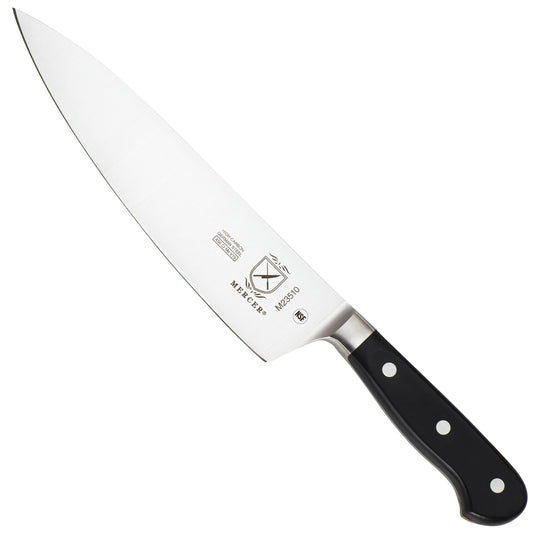 Mercer Culinary face avant du couteau montrant équilibre et finition