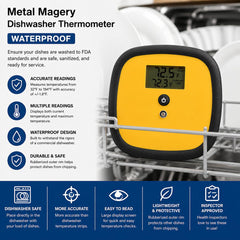 METAL MAGERY thermomètre détail jante caoutchoutée protège la vaisselle et amortit