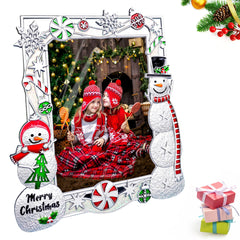 Metamutu cadre Noël face avant montrant décoration festives et photo nette
