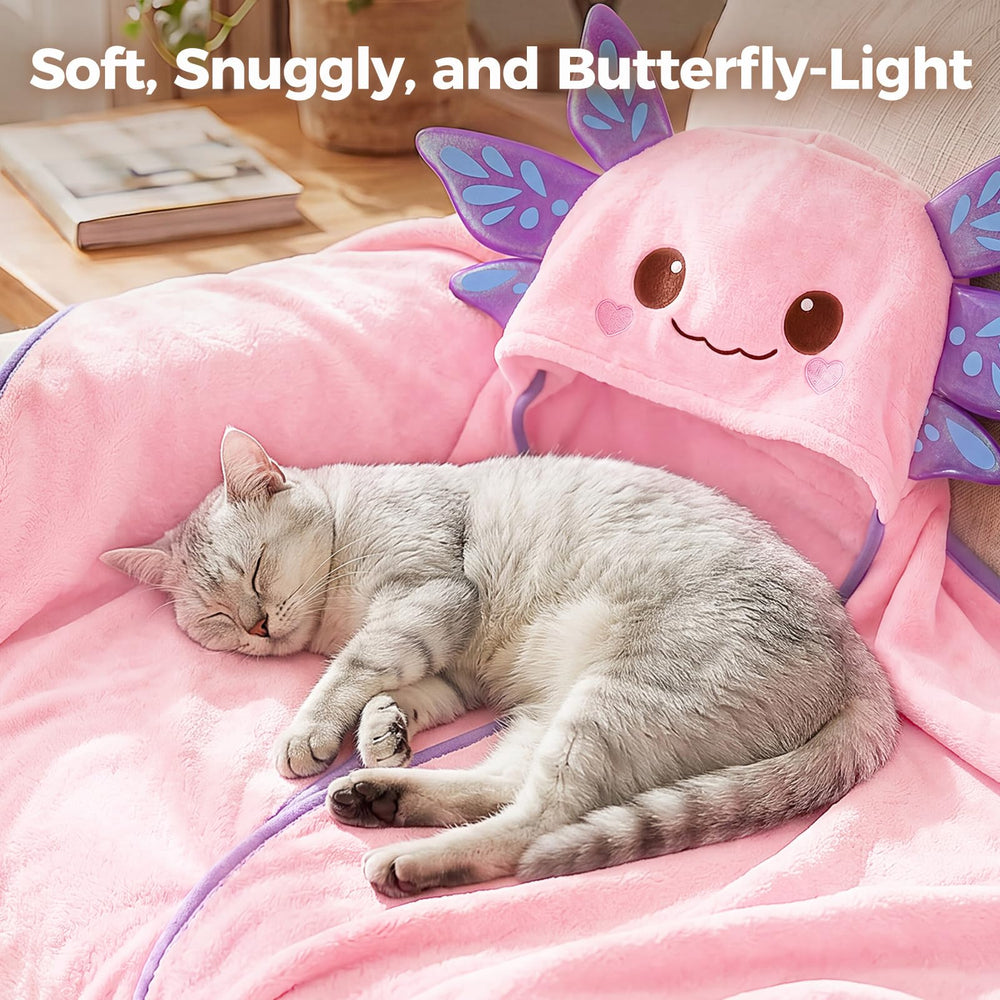 Mewaii porté sur personne montrant taille 62x52 pour couverture