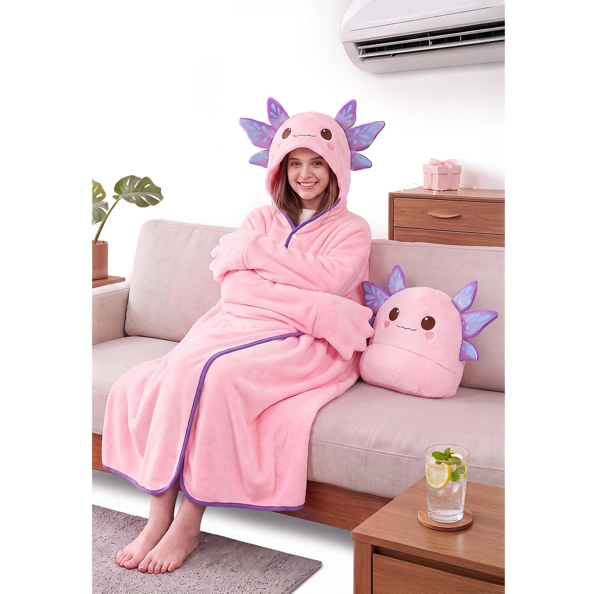 Mewaii couverture axolotl vue de face emballage prête à offrir