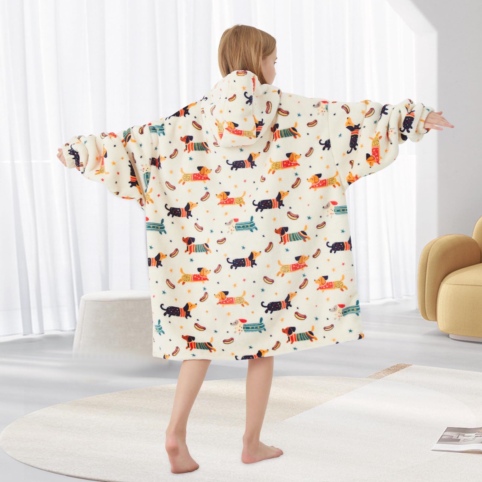 Mewkou comparaison échelle sur enfant, coupe oversize adaptée