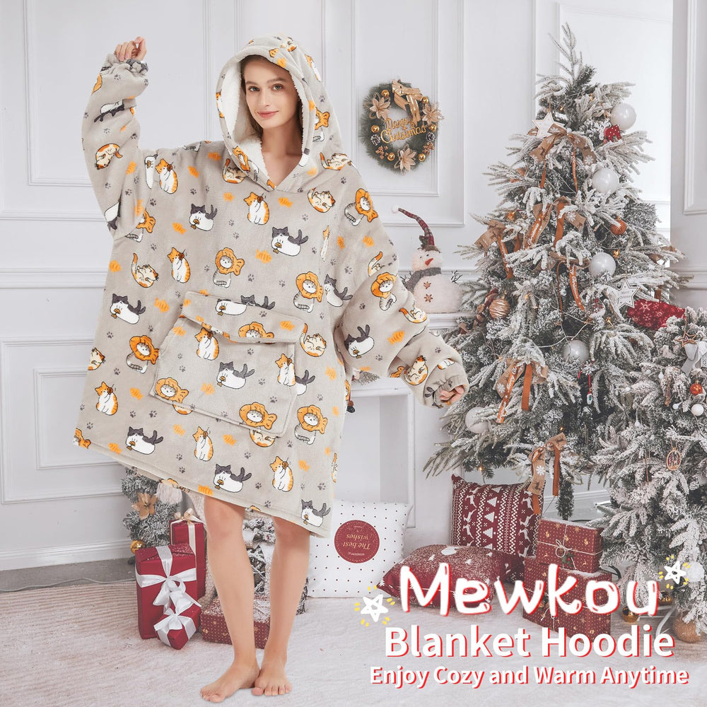Mewkou personne portant le hoodie sur canapé, détente immédiate