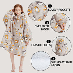 Mewkou hoodie grandes poches frontales pratiques pour mains et snacks