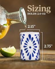 MEZCASA ensemble de 4 verres Talavera, coffret cadeau prêt à offrir