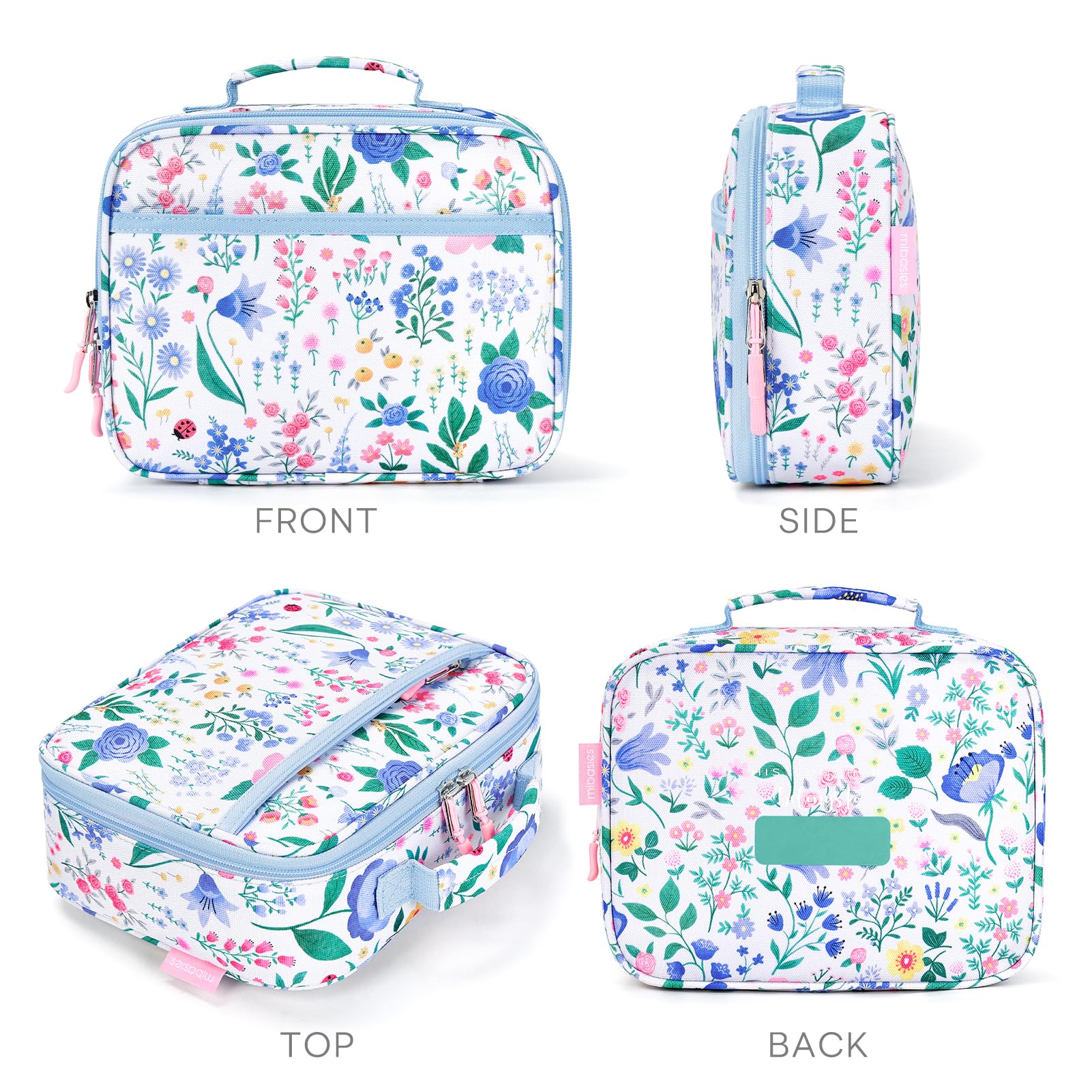 mibasies boîte dejeuner posée près d'un sac à dos pour usage scolaire