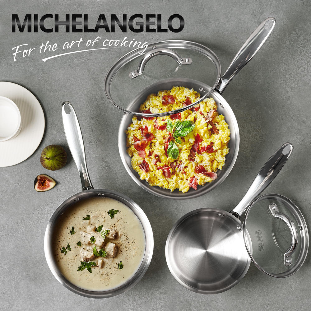 MICHELANGELO comparaison de tailles 1QT 2QT 3QT pour évaluer portions et capacité