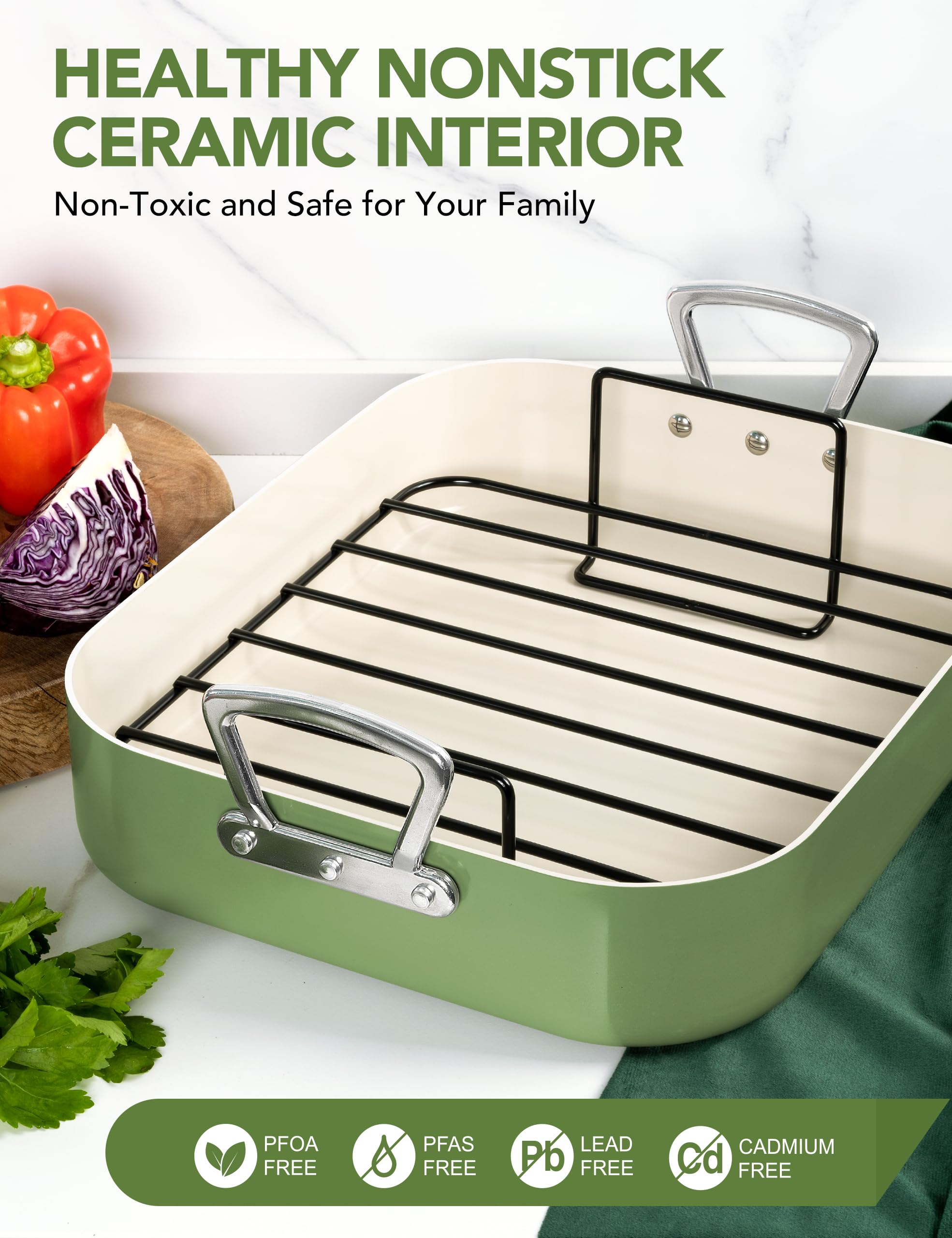 MICHELANGELO grille inox dans le plat, meilleure circulation de chaleur