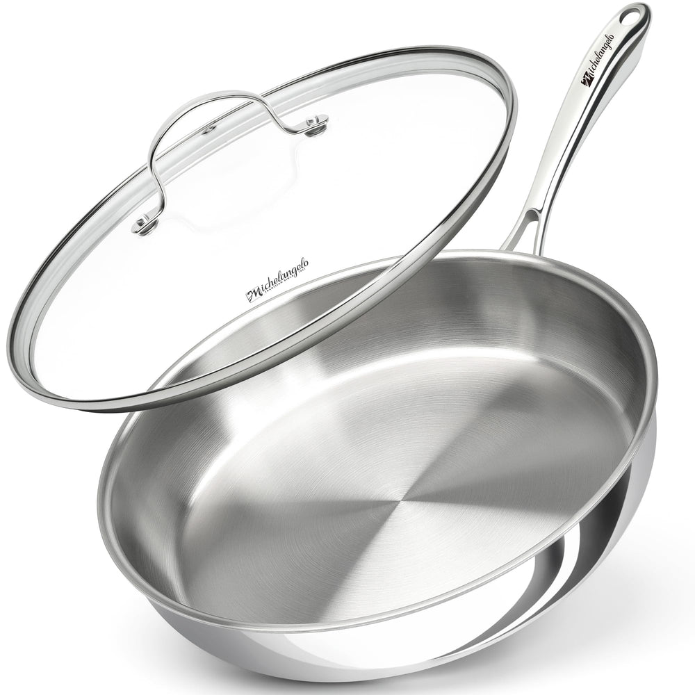 MICHELANGELO poêle face avant montrant la large surface de cuisson et durabilité