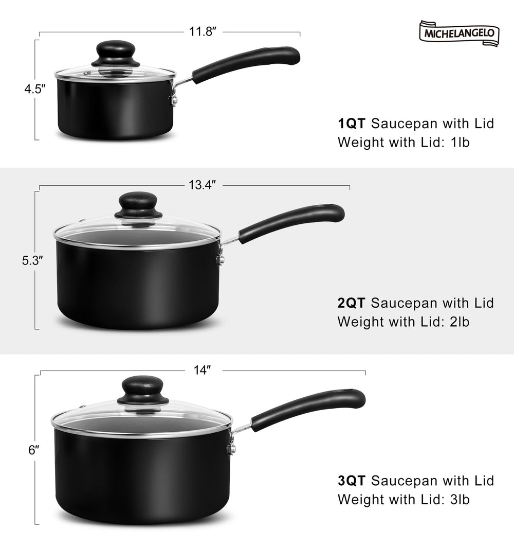 MICHELANGELO casseroles empilées, gain de place pour rangement pratique