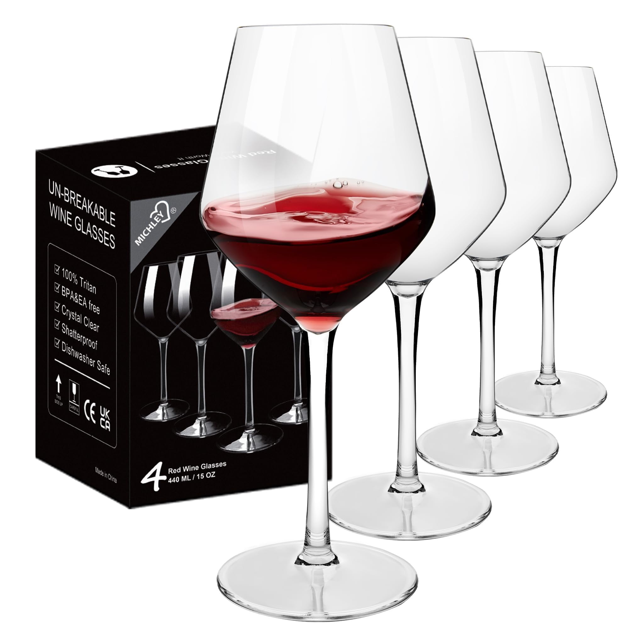 MICHLEY verre à vin avant montrant élégance et transparence pour service raffiné