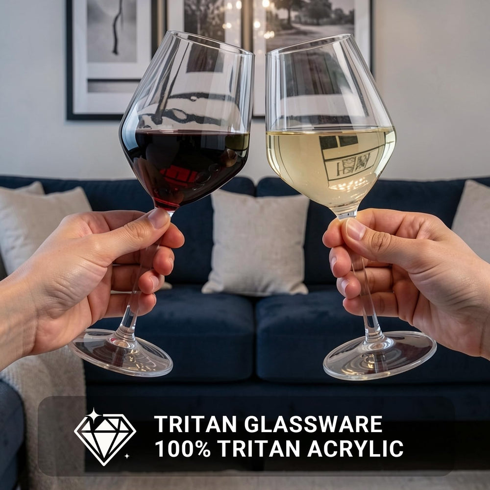 MICHLEY lot de 4 verres empilés prêt à servir pour réceptions sans casse