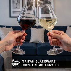 MICHLEY lot de 4 verres empilés prêt à servir pour réceptions sans casse