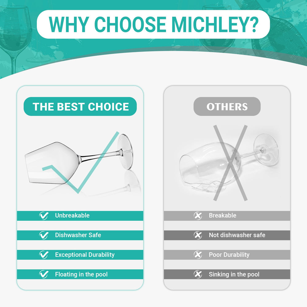 MICHLEY verres empilés montrant facilité de rangement et transport