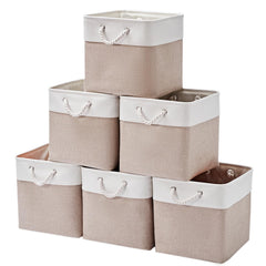 MidmmVick vue frontale du lot de six paniers pour organisation claire
